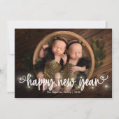 Carte de vœux Joyeuse année photo (Devant)