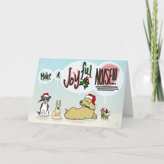 Carte de voeux joyeuse de bruit (Devant)