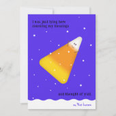 Carte de vœux joyeuse de fête d'automne Candy Corn (Devant)