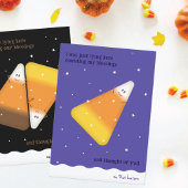 Carte de vœux joyeuse de fête d'automne Candy Corn