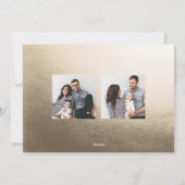 Carte de voeux JOYEUSE de Noël de photo de FEUILLE (Dos)