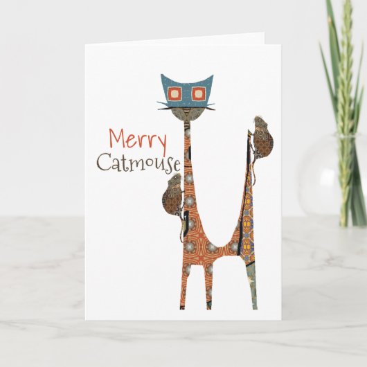 Carte de voeux Joyeuse de Noël pliée (Devant)