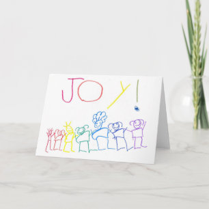 Carte de voeux joyeuse de personnes