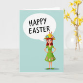 Carte de vœux joyeuse de printemps (Fleur jaune)