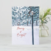 Carte de vœux joyeuse et lumineuse (Debout devant)