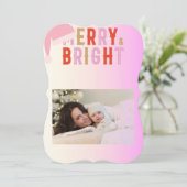 carte de vœux joyeuse et lumineuse Noël (Debout devant)