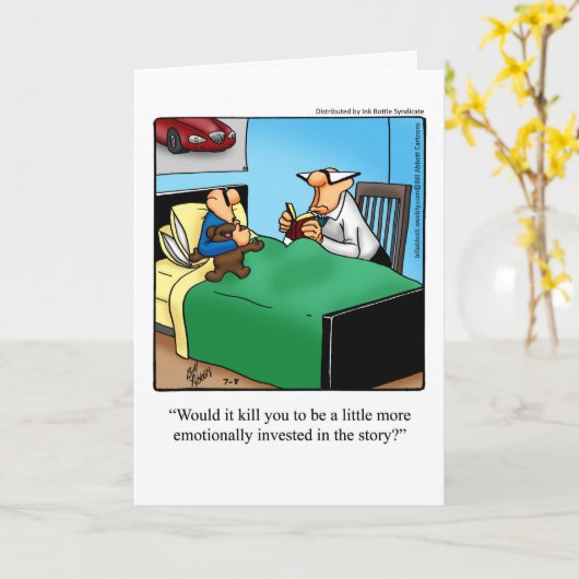 Carte de vœux Joyeuse fête des Pères (Fleur jaune)