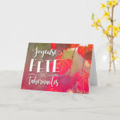 Carte de voeux Joyeuse Fete des Tabernacles (Fleur jaune)