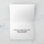 Carte de voeux Joyeuse fête des vétérans (Intérieur)