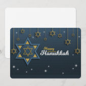 Carte de vœux joyeuse Hanukkah (Devant / Derrière)
