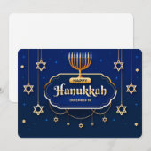 Carte de vœux joyeuse Hanukkah (Devant / Derrière)