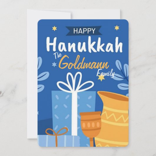 Carte de vœux joyeuse Hanukkah (Devant)