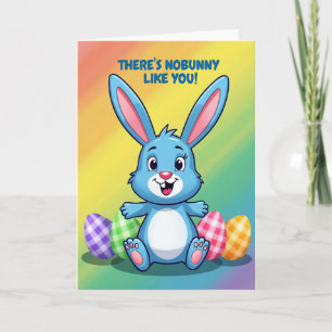 Carte de vœux Joyeuse journée Blue Bunny