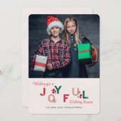 Carte de vœux joyeuse photo (Devant / Derrière)