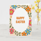 Carte de vœux joyeuse pour le printemps (Fleur jaune)