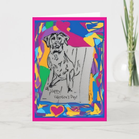 Carte de vœux Joyeuse Saint-Valentin (Devant)