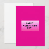 Carte de vœux Joyeuse Saint-Valentin (Devant / Derrière)
