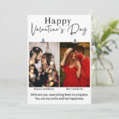 Carte de vœux Joyeuse Saint-Valentin (Debout devant)