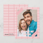 Carte de vœux joyeuse Saint-Valentin pour Galentin (Devant / Derrière)