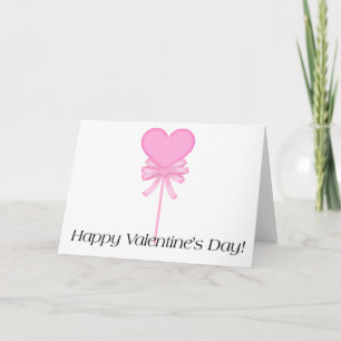 Carte de vœux Joyeuse Saint-Valentin Sucette Rose