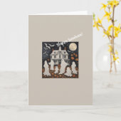 Carte de vœux joyeuse Samhain (Fleur jaune)