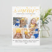 CARTE DE VOEUX JOYEUSE + Typographie assortie aux  (Debout devant)