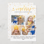 CARTE DE VOEUX JOYEUSE + Typographie assortie aux  (Devant / Derrière)