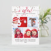 CARTE DE VOEUX JOYEUSE + Typographie assortie aux (Debout devant)