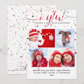 CARTE DE VOEUX JOYEUSE + Typographie de couleur as (Devant / Derrière)