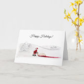 Carte de vœux Joyeuses Fêtes (Fleur jaune)