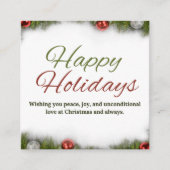 Carte de voeux Joyeuses fêtes (Devant)