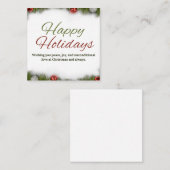 Carte de voeux Joyeuses fêtes (Devant / Derrière)