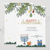 Carte de vœux Joyeuses Fêtes (Devant / Derrière)