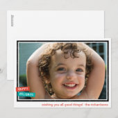 Carte de vœux Joyeuses Fêtes (Devant / Derrière)