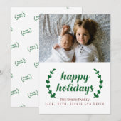 Carte de vœux Joyeuses Fêtes (Devant / Derrière)