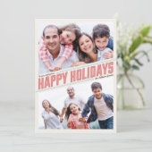 Carte de vœux Joyeuses Fêtes 2 inclinée (Debout devant)