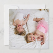 Carte de vœux Joyeuses Fêtes à couronne rose | Car (Dos)