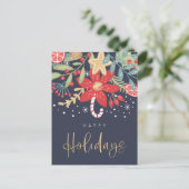 Carte de vœux Joyeuses Fêtes Canne de Bonbon | Car (Debout devant)