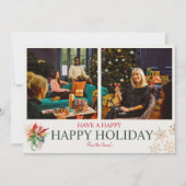 Carte de vœux joyeuses fêtes de famille (Devant)