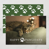 Carte de vœux Joyeuses fêtes de Pawlidays (Devant / Derrière)