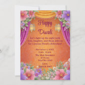 Carte de voeux Joyeuses Fêtes Diwali Lampes Lumièr (Devant)