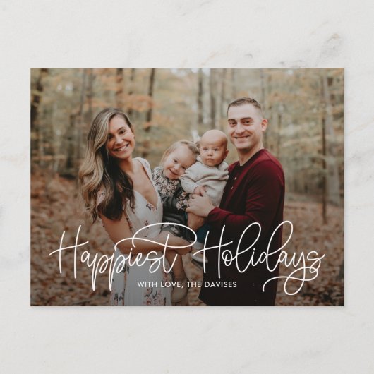 Carte de vœux Joyeuses Fêtes écriture Hip (Devant)