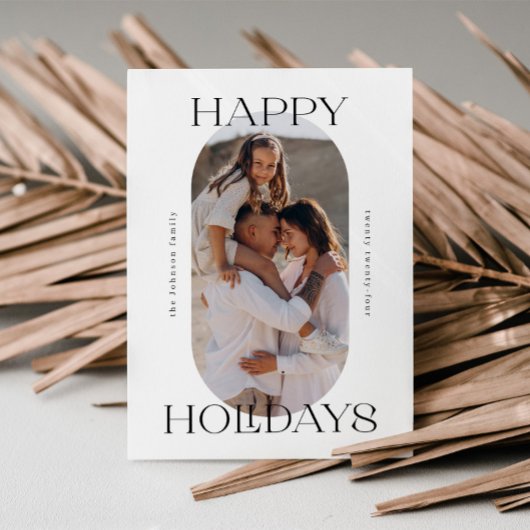 Carte de voeux Joyeuses Fêtes Minimaliste Moderne 