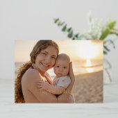 Carte de vœux Joyeuses Fêtes Moderne Luxe avec Pho (Debout devant)