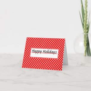 Carte de vœux Joyeuses Fêtes Rouge et Blanc