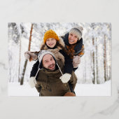 Carte de voeux Joyeuses Fêtes Scène hivernale Rena (Verso)