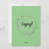 Carte de vœux joyeuses fêtes végane (Dos)