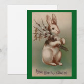 Carte de vœux Joyeuses Pâques (Devant / Derrière)