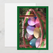 Carte de vœux Joyeuses Pâques (Devant / Derrière)