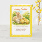 Carte de vœux Joyeuses Pâques (Fleur jaune)